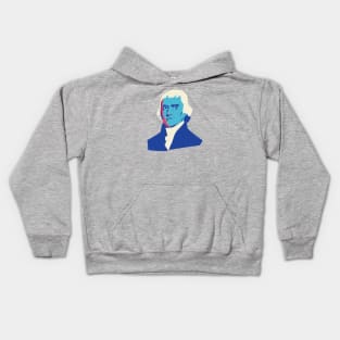 President Thomas Jefferson Pop Art Portrait Kids Hoodie